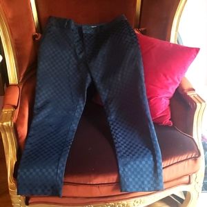 Banana Republic 4 Navy Checkered Hampton Pant